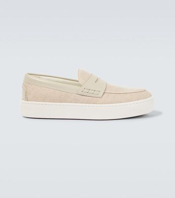 Christian Louboutin Paqueboat canvas and leather loafers