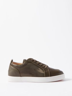Christian Louboutin - Rantulow Orlato Camouflage-effect Leather Trainers - Mens - Olive Green