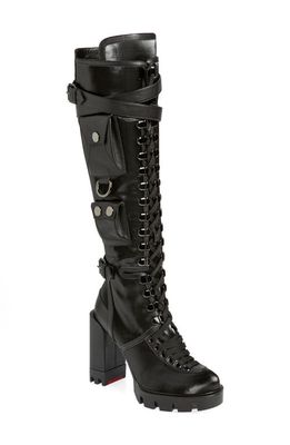 Christian Louboutin Sand and Glory Tall Boot in Bk01 Black