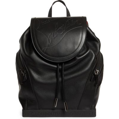 Christian Louboutin Small ExploraFunk Empire Leather Backpack in Black/Black/Black 