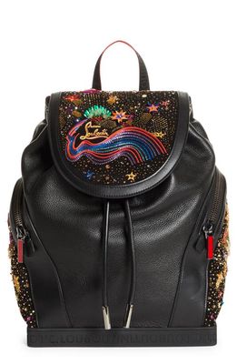 Christian Louboutin Small Explorafunk Starlight Leather Backpack in Multi/black/black-Re