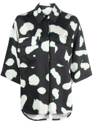 Christian Wijnants abstract-print two-pocket shirt - Black