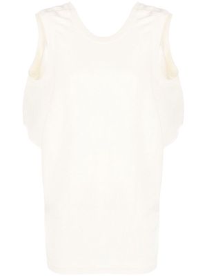 Christian Wijnants cold-shoulder knitted top - White