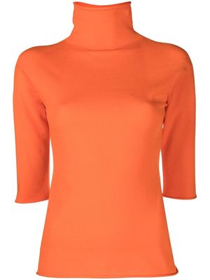Christian Wijnants fine-knit high-neck jumper - Orange