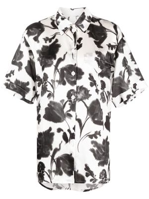 Christian Wijnants floral print short-sleeve shirt - White