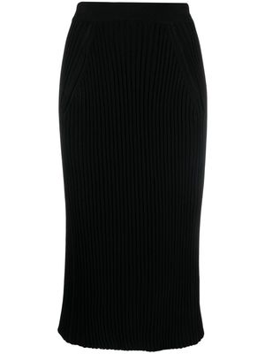Christian Wijnants high-waisted knitted skirt - Black
