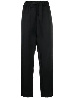 Christian Wijnants high-waisted satin-finish trousers - Black