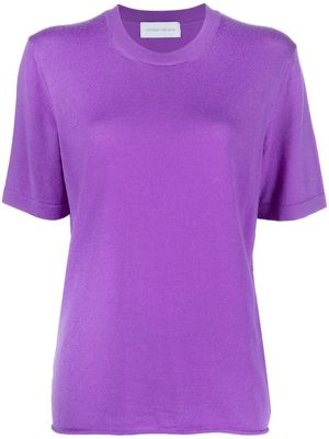 Christian Wijnants Kaitly short-sleeved knitted top - Purple