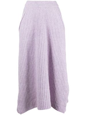 Christian Wijnants Kalup ribbed knitted skirt - Purple