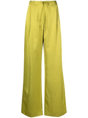 Christian Wijnants linen-blend trousers - Green