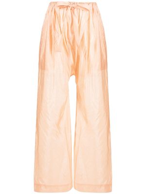 Christian Wijnants low-rise silk trousers - Orange