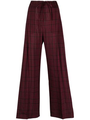 Christian Wijnants Pamir check-pattern wide-leg trousers - Red