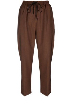 Christian Wijnants Pilar mélange-effect cropped trousers - Brown