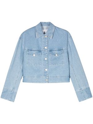 Christian Wijnants spread-collar cotton denim jacket - Blue