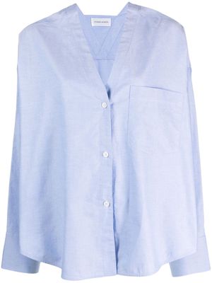 Christian Wijnants V-neck pocket shirt - Blue
