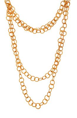 Christina Greene Infinity Chain Long Necklace in Gold