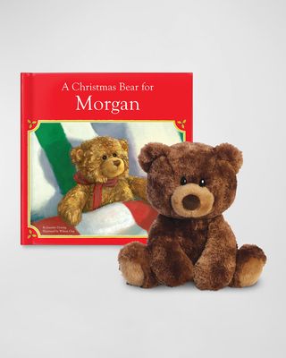 Christmas Bear Personalized Book with Bear Gift Set