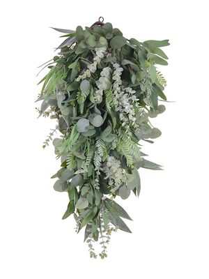 Christmas Collection Eucalyptus Deluxe Teardrop Garland - Green - Green