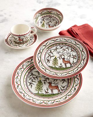 Christmas Pavoes Dinner Plates, Set of 4