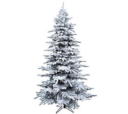 Christmas Time 6.5' Silverado Pine White Flocke d Slim Tree