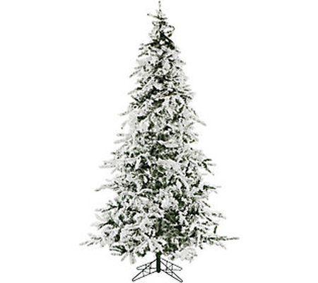 Christmas Time 7.5' White Pine Snowy Artificial Christmas Tree