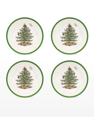 Christmas Tree Set of 4 Salad Plates