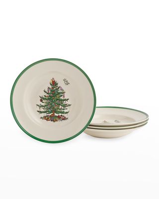 Christmas Tree Set of 4 Soup Plates