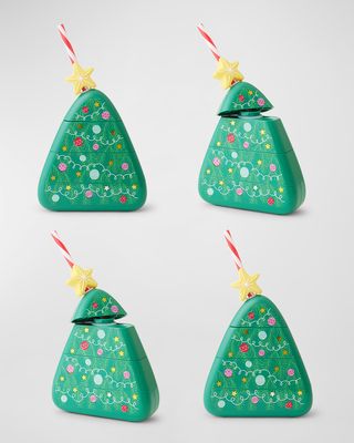 Christmas Tree Sippers, Set of 4