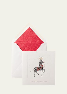 Christmas Zebra Cards with Envelopes, Box of 10