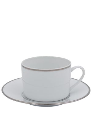 Christofle Albi Platine porcelain tea cup - SILVER