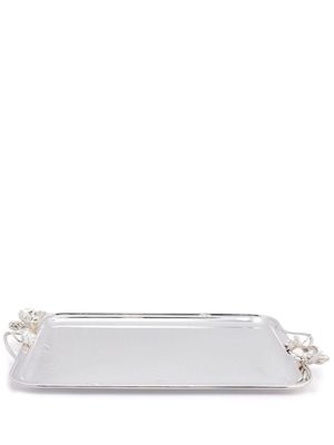 Christofle Anemone silver-plated rectangular tray