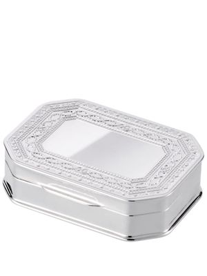 Christofle embossed-detailing octagonal trinket box - Silver