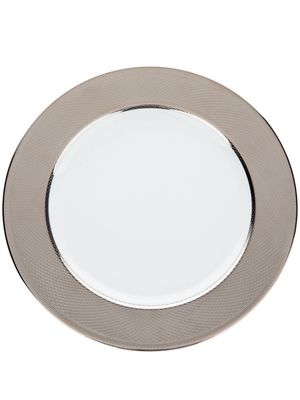 Christofle Platinum porcelain charger - Silver