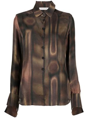 Christopher Esber all-over graphic-print shirt - Brown