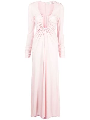 Christopher Esber Arced Palm long-sleeved dress - Pink
