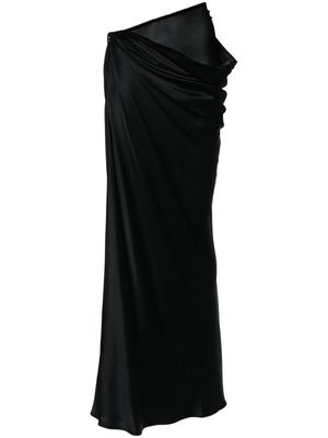 Christopher Esber asymmetric silk long skirt - Black