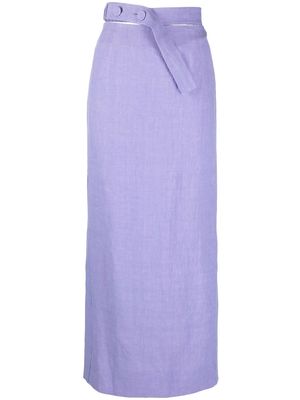 Christopher Esber button-fastening strap-detail skirt - Purple