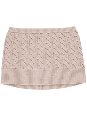 Christopher Esber cable-knit miniskirt - Brown