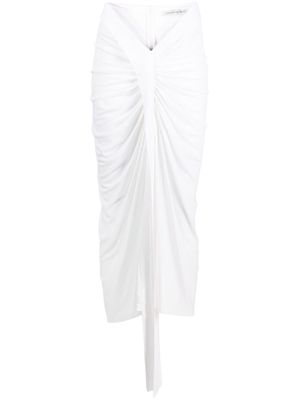 Christopher Esber Carved draped-detail midi skirt - White