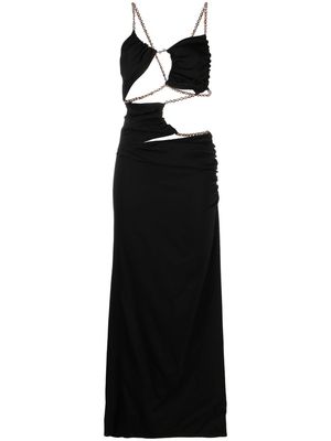 Christopher Esber chain-strap cut out dress - Black