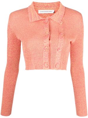 Christopher Esber cropped double-button cardigan - Orange