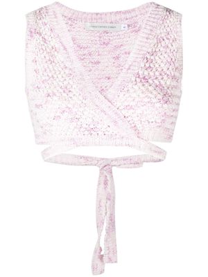 Christopher Esber cross-stitch bralette top - Pink
