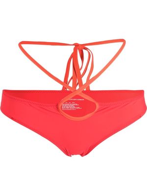 Christopher Esber crossover tie-fastening bikini briefs - Red
