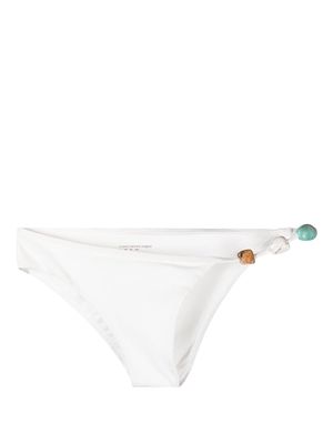 Christopher Esber crystal-strap bikini bottoms - White