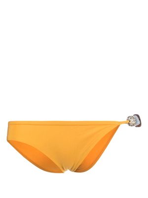 Christopher Esber crystal-strap low-rise bikini bottoms - Yellow