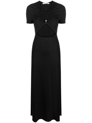Christopher Esber cut-out detail short-sleeve dress - Black