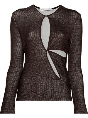 Christopher Esber cut-out detail top - Brown