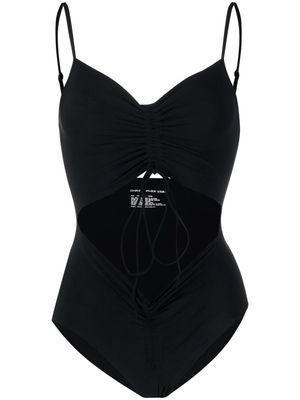 Christopher Esber cut-out ruched swimsuit - Black