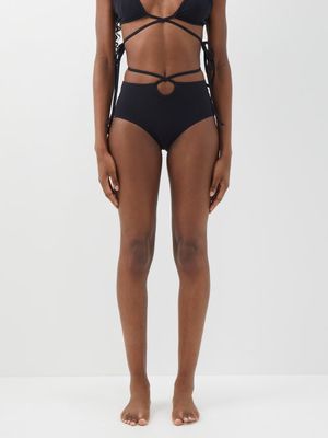 Christopher Esber - Cutout High-rise Bikini Briefs - Womens - Black