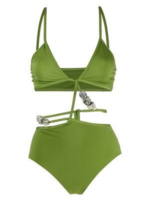 Christopher Esber Displace cut-out swimsuit - Green